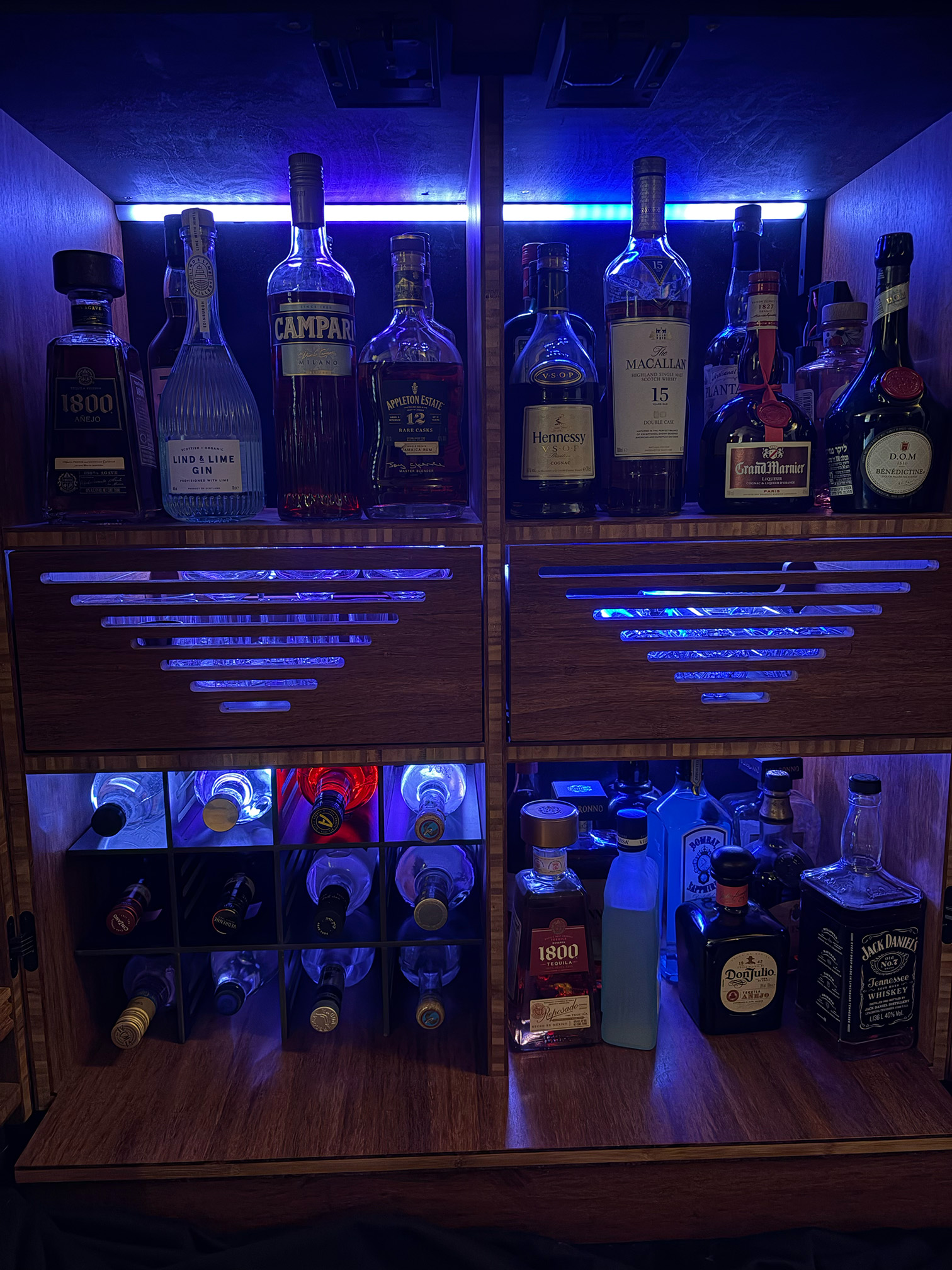 LED lighting inside cabinet