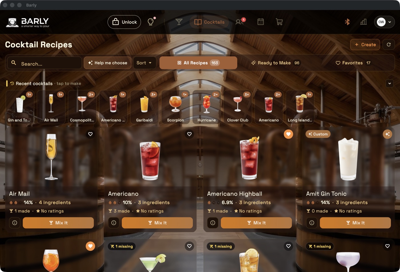 Cocktail recipes