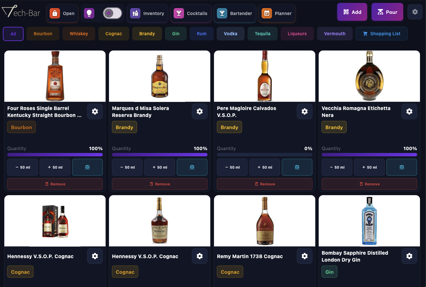 Inventory browsing